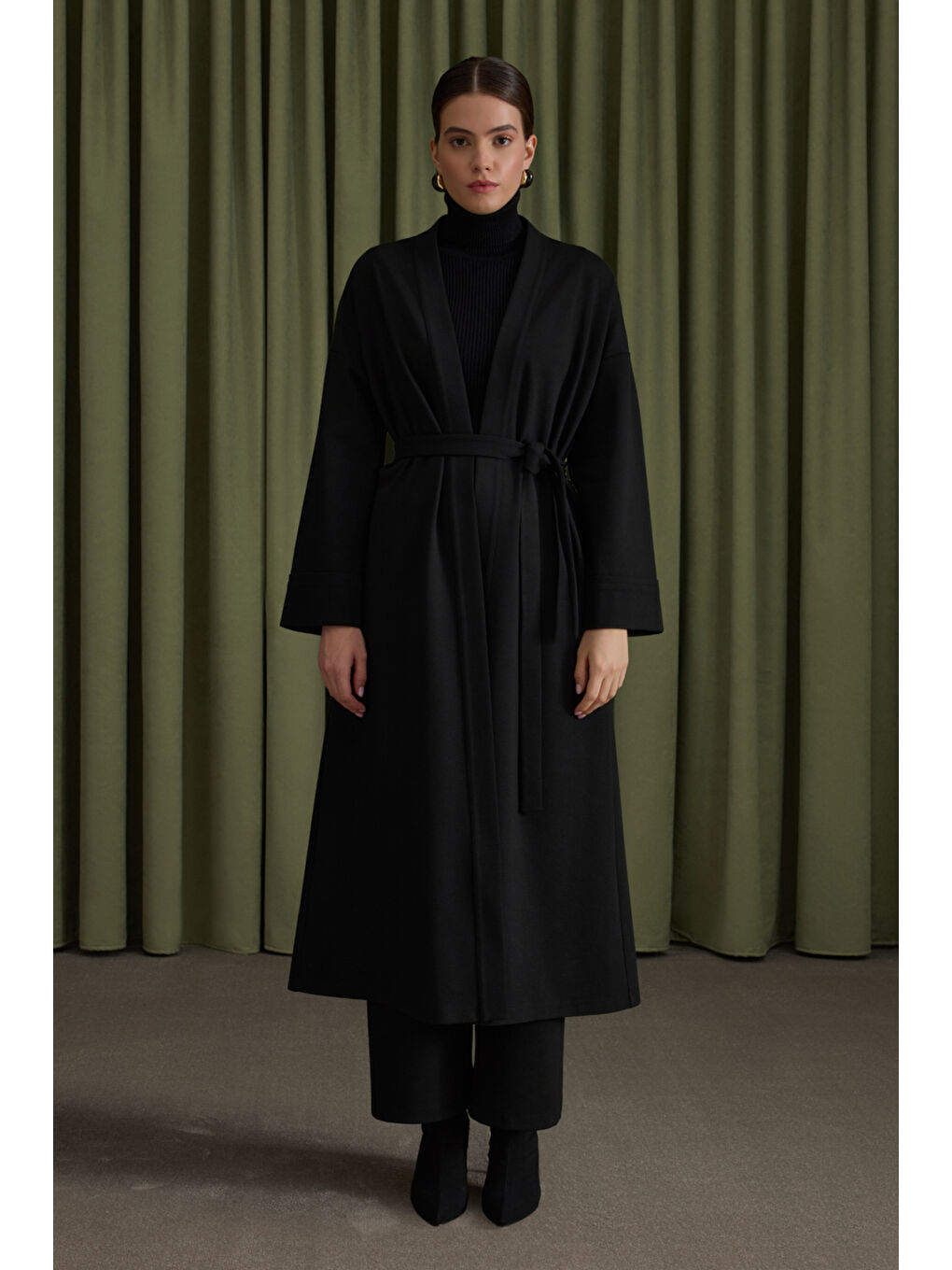 Siyah Viscon Hırka-1