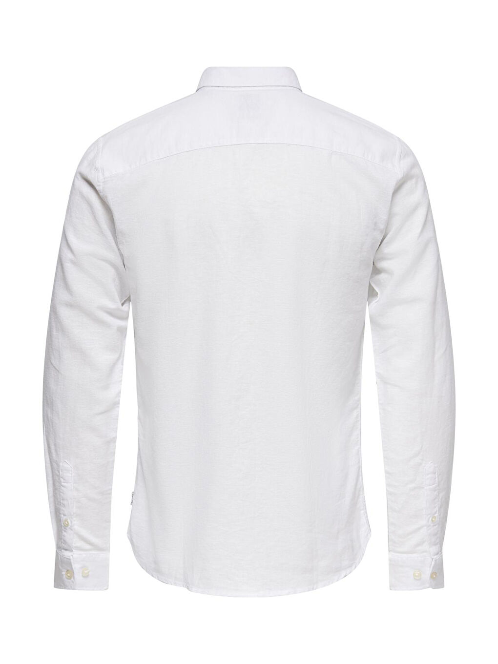 Beyaz Onscaiden Keten ve Pamuk Karışımlı Slim Fit Gömlek 22012321-6