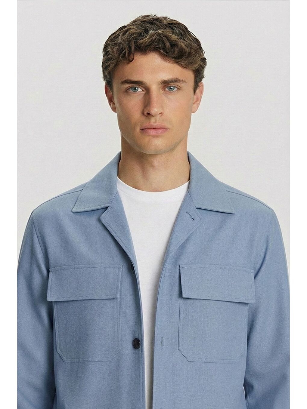 Giotelli Açık Mavi Roma Kalıp Keten Karışımlı Ceket Yaka 6 Drop Tam Astarlı Erkek Takım Elbise-1