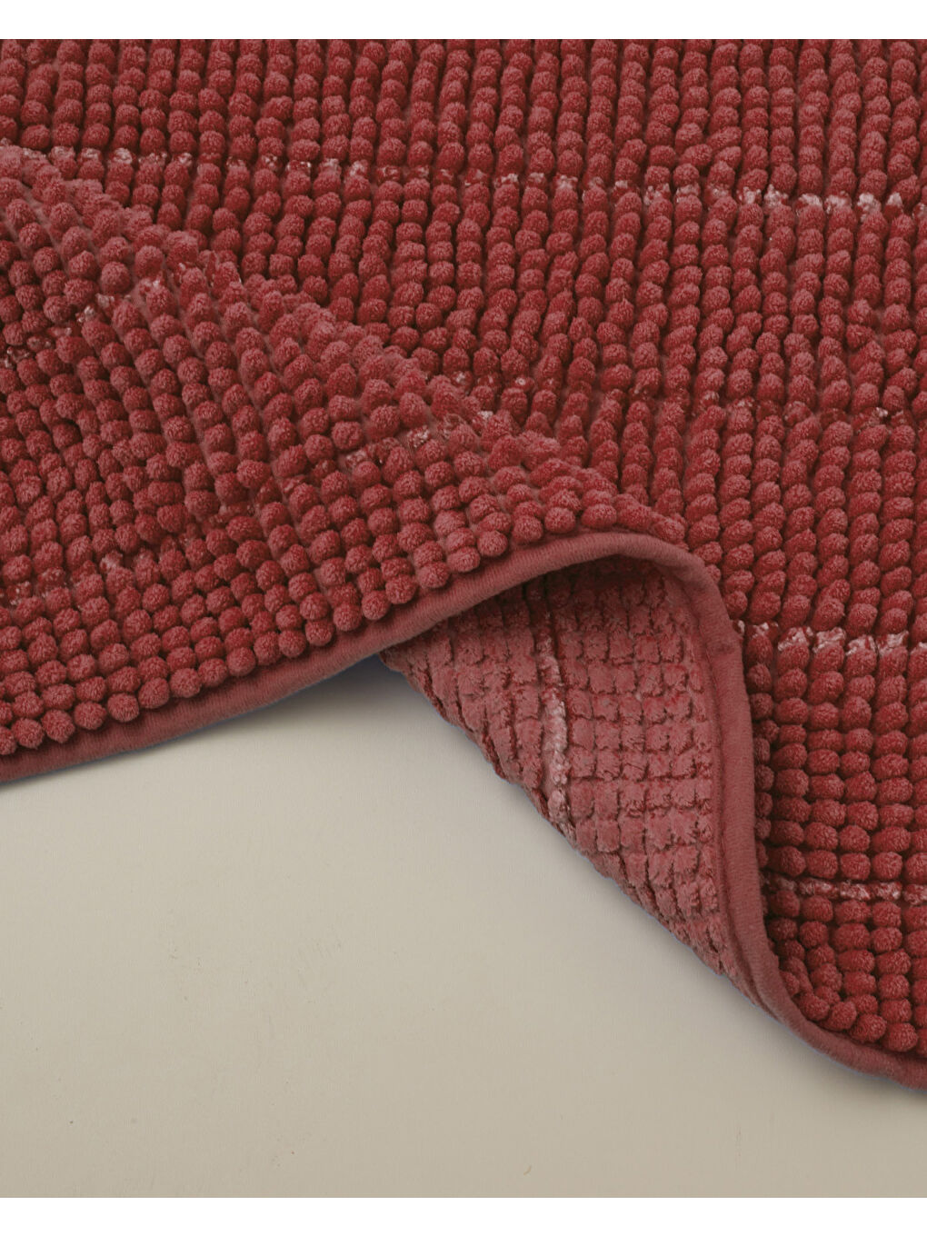 Bordo Trendy Kaydırmaz Taban Banyo Paspası 50x80 cm Kiremit-1