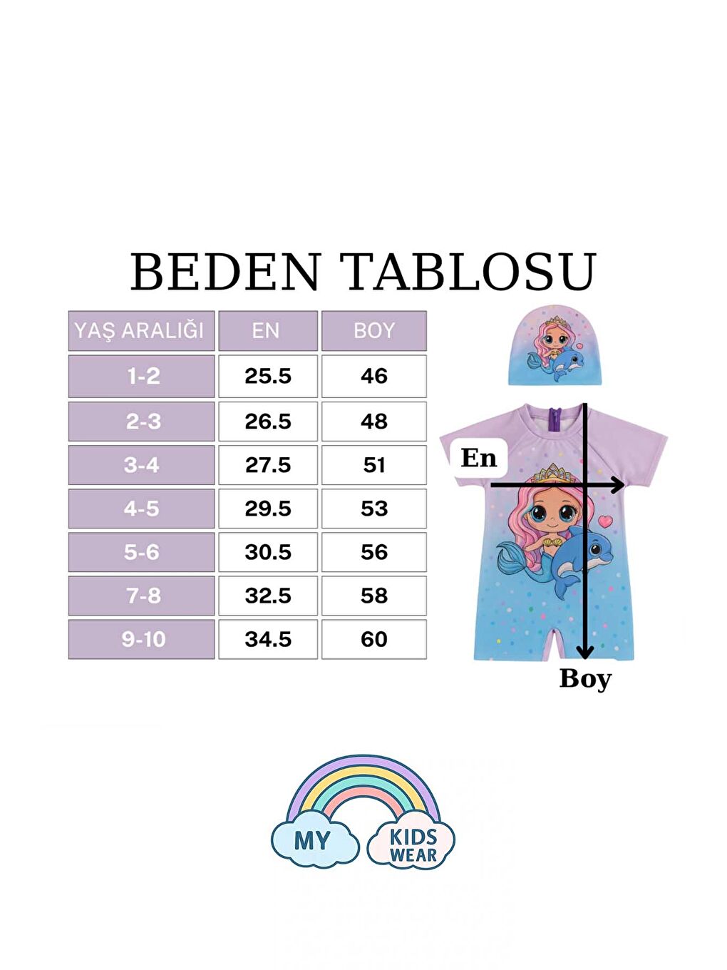 Mor Kız Çocuk Dalgıç Kumaş Gizli Fermuarlı Boneli Mayo Takımı 3-10 Yaş 11939-1