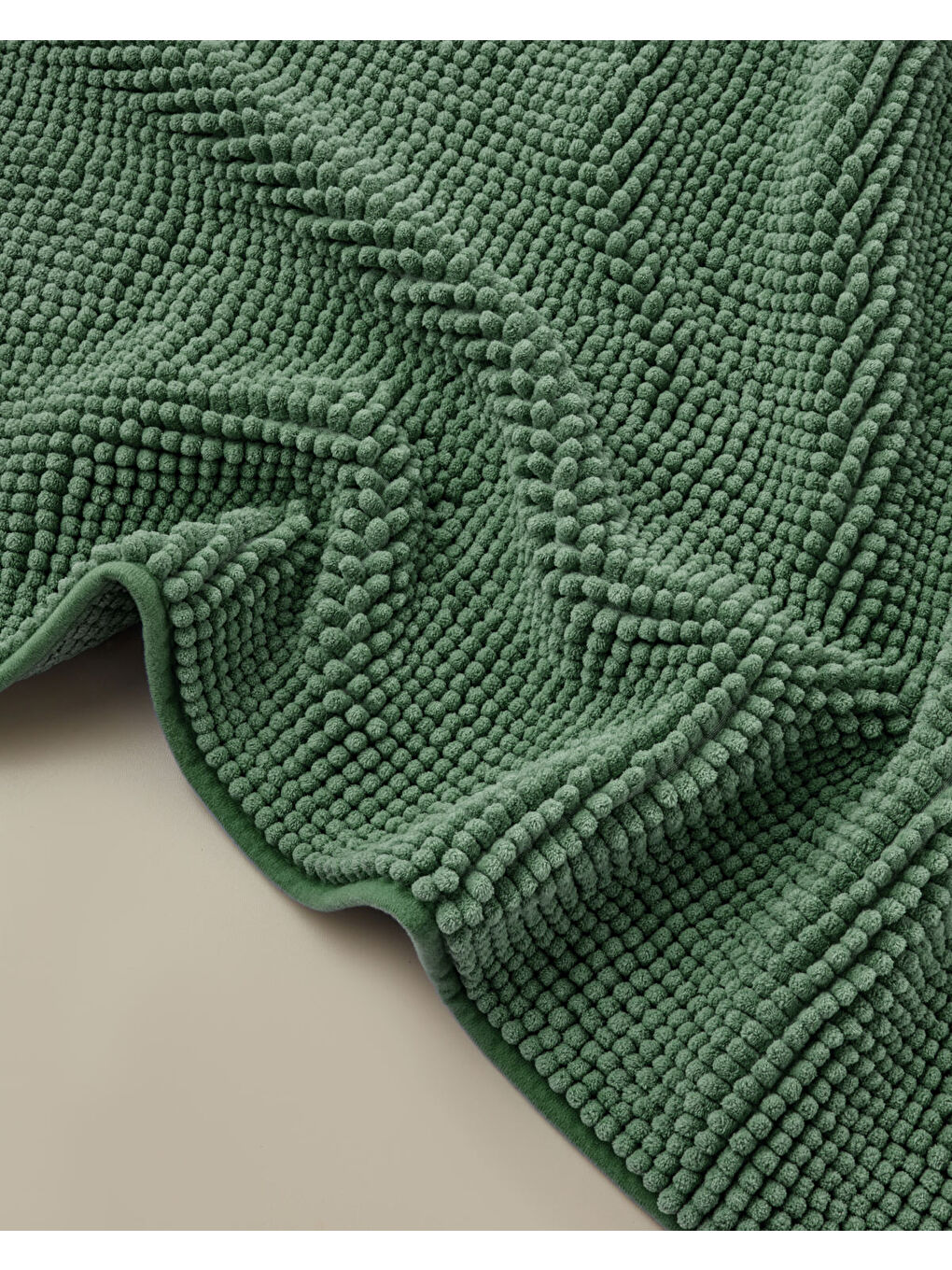 Macaroni Kaydırmaz Taban Banyo Paspası Seti 60x90 + 40x60 cm Yeşil-2