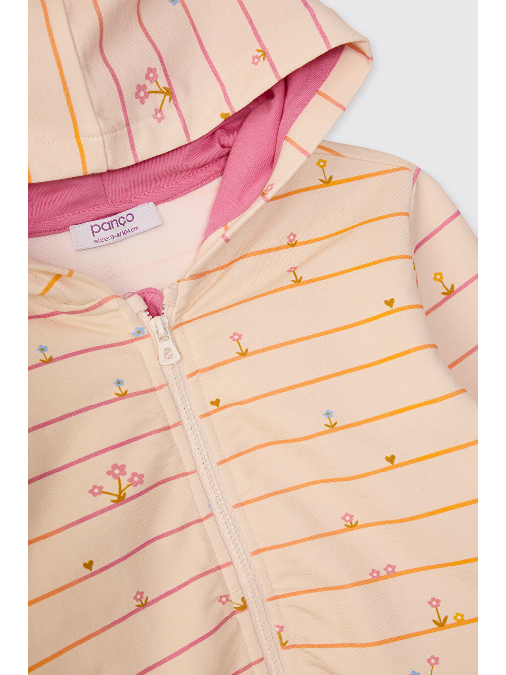Kız Bebek Fermuarlı Bej Sweatshirt-2
