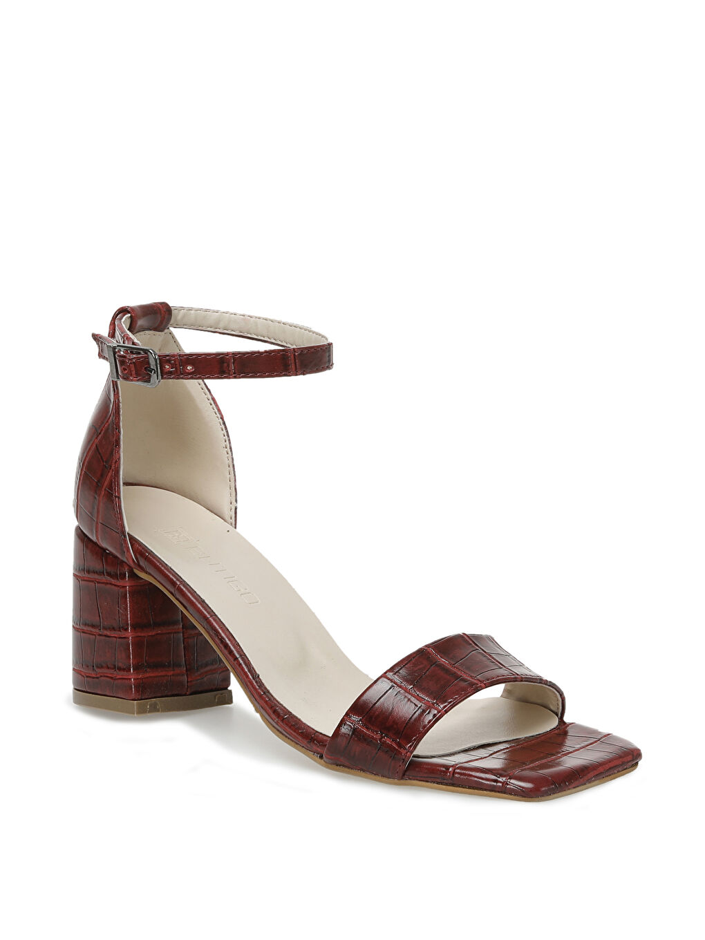 Kahverengi KURAS 2FX Kırmızı Kadın Topuklu Sandalet