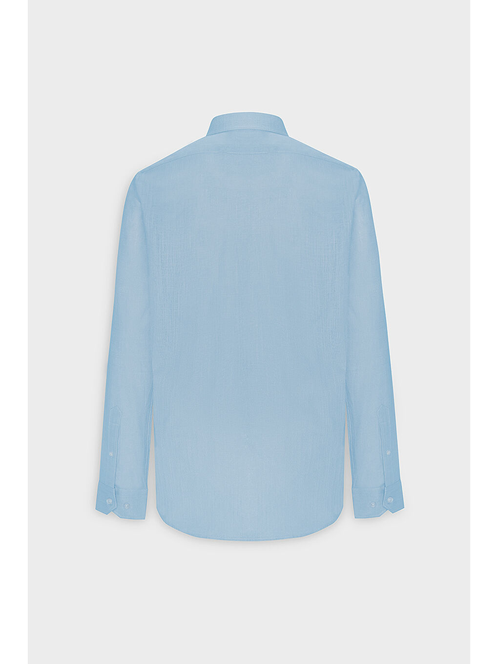 Erkek Mavi %100 Pamuk Oxford Slim Fit Dar Kesim Düğmeli Yaka Flamlı Gömlek-10