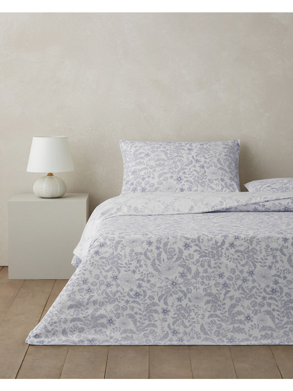 Vionne Kolay Ütülenir Çarşaflı Çift Kişilik Nevresim Takımı 200x220 cm Lila