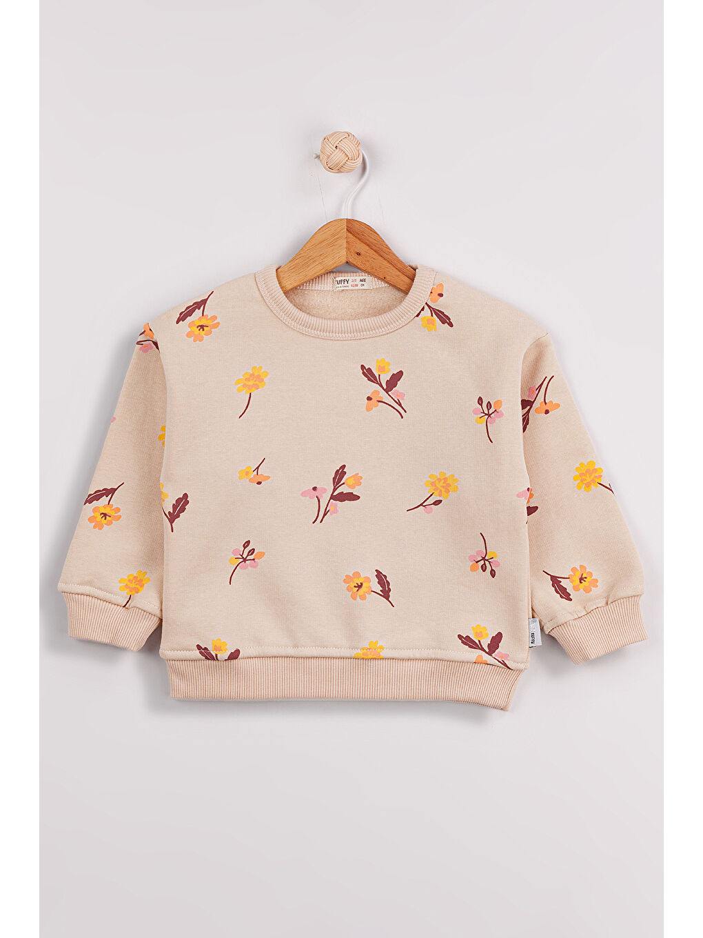 Mor Kız Çocuk 2'li Paket Basic Sweatshirt-5