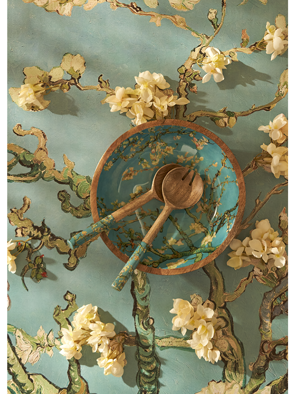 Van Gogh Almond Blossom Mango Sunum Kasesi Turkuaz (30x8 Cm)-5