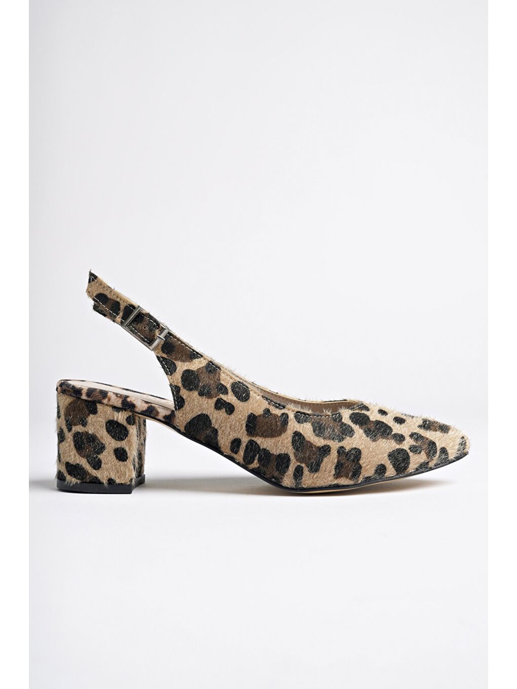 Sarı GZHW711 Kadın Arkası Açık Klasik Günlük Tarz ve Rahat Topuklu Ayakkabı-6