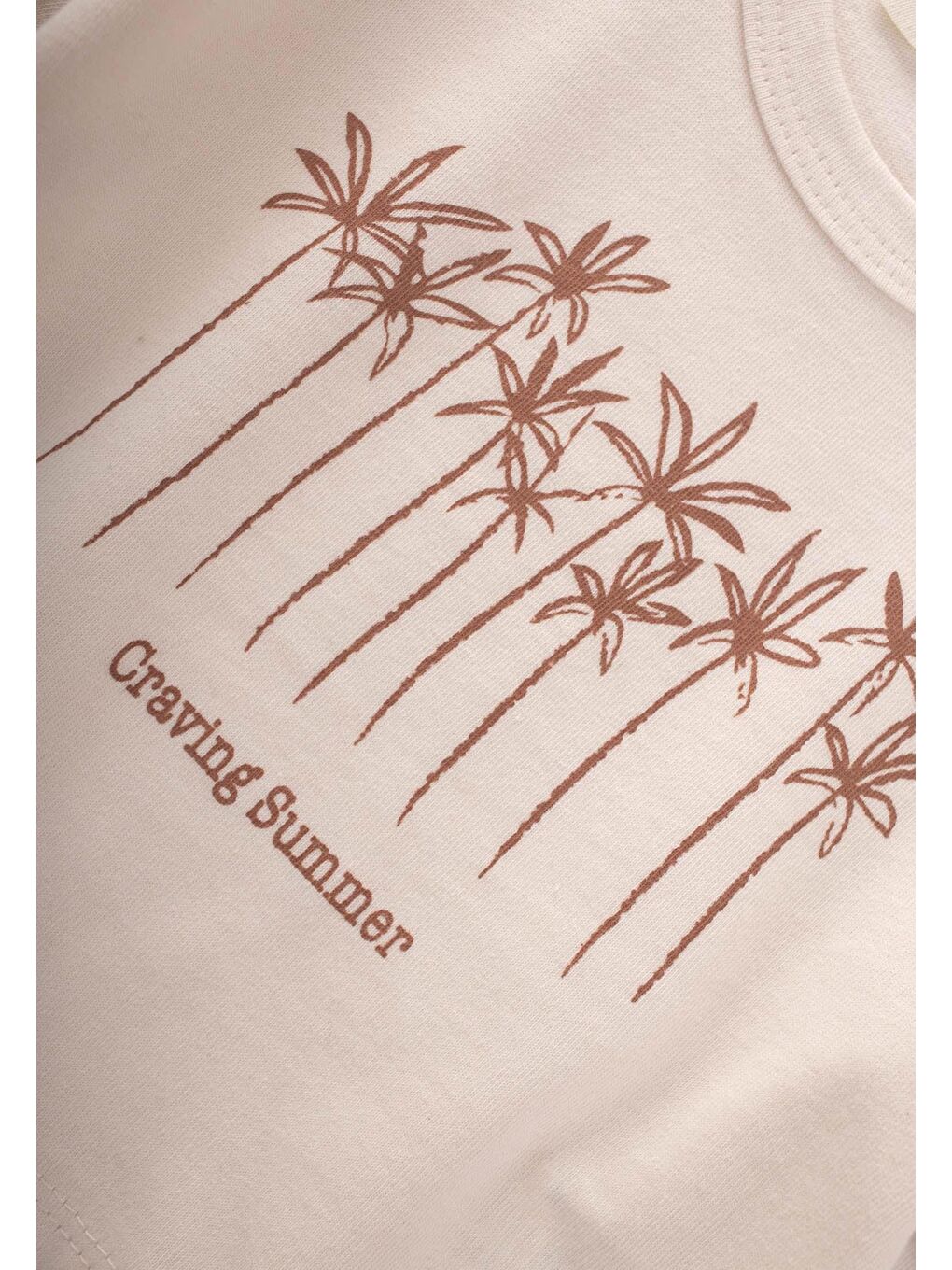 Bej Erkek Çocuk Baskılı Müslin Takım-2