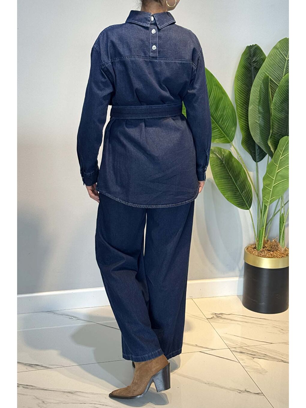 Pamuklu Denim Takım 7430 Mavi-2