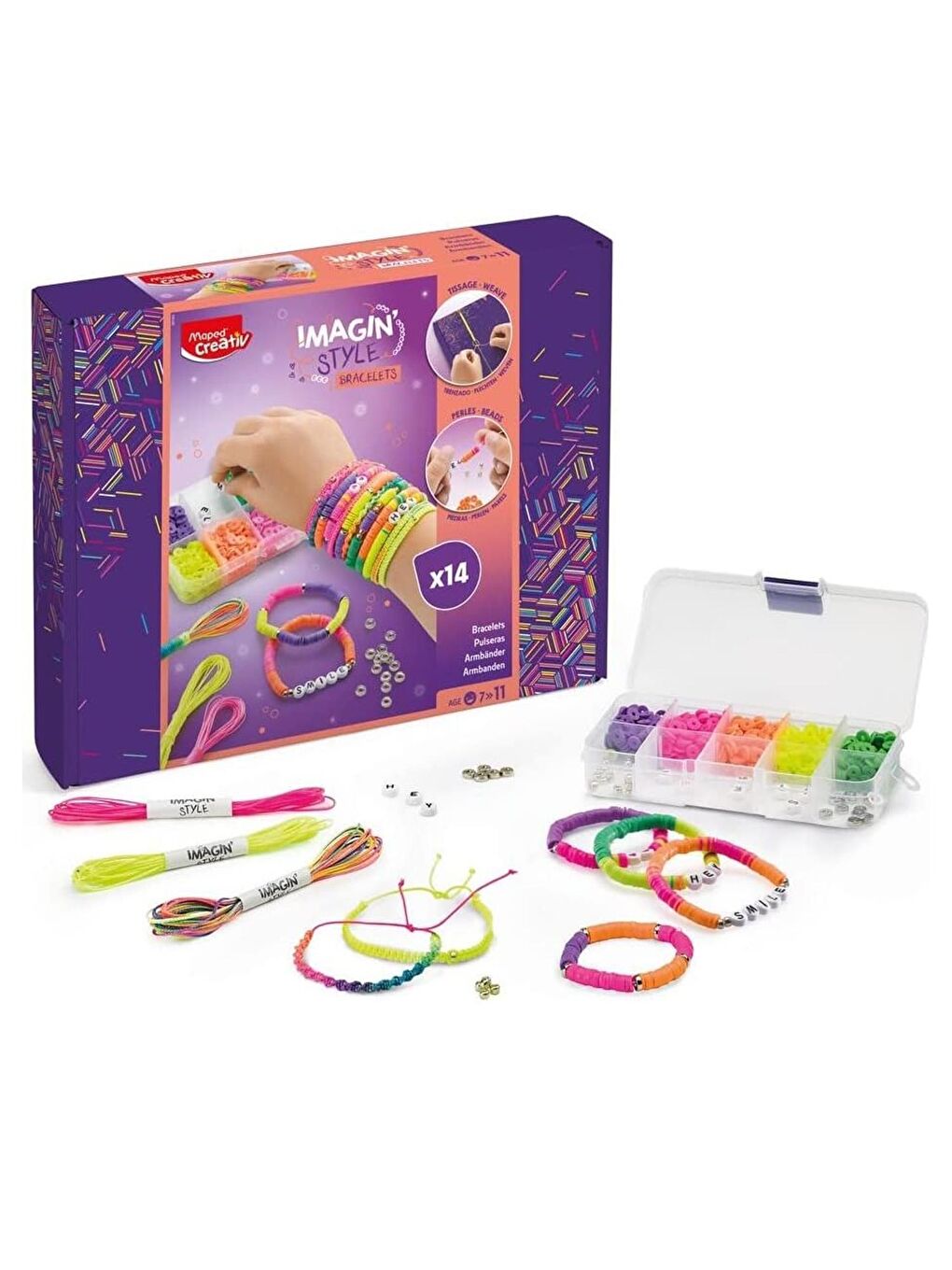 Maped Creativ İmagin Style Bileklik Takı Yapmak İçin Rehberli Set - Boncuklu 14 Dokuma Bileklik