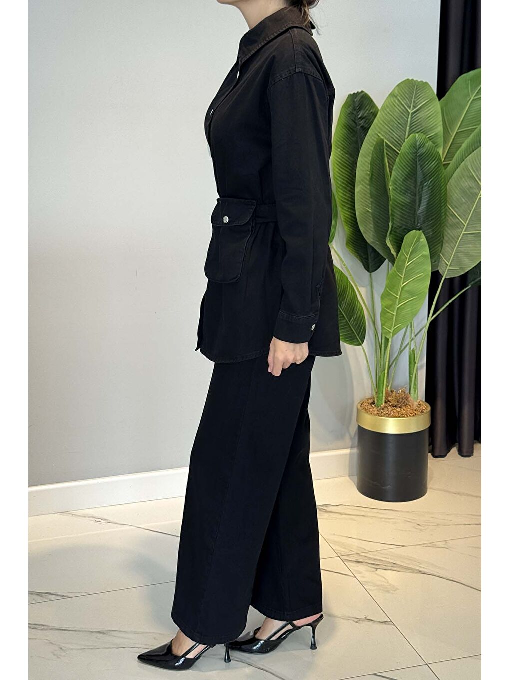 Pamuklu Denim Takım 7430 Siyah-1