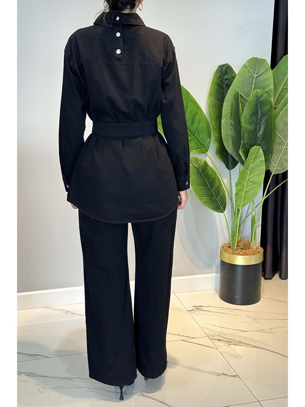 Pamuklu Denim Takım 7430 Siyah-2