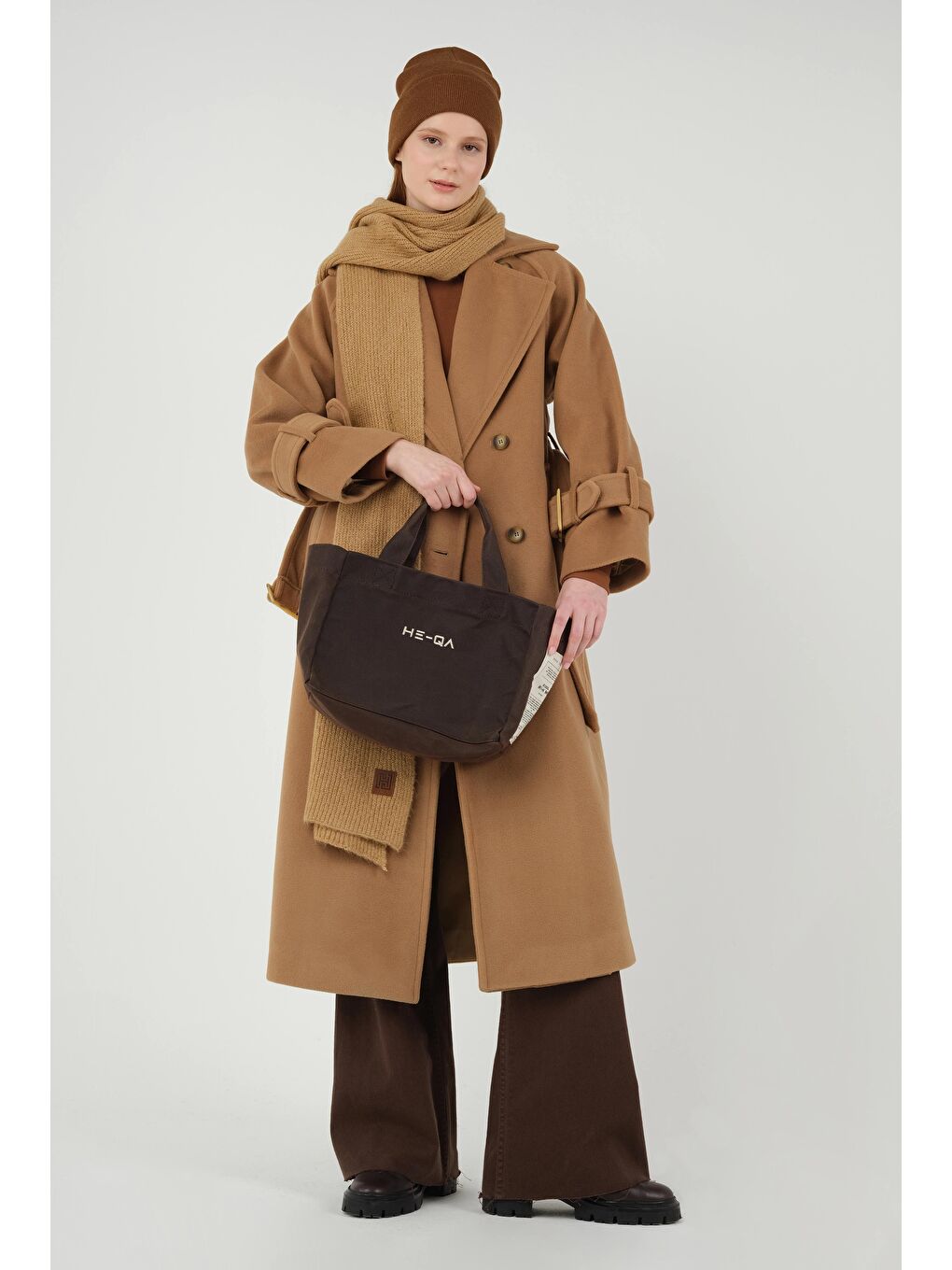 Kahverengi Uzun Kruvaze Kaban Camel-2