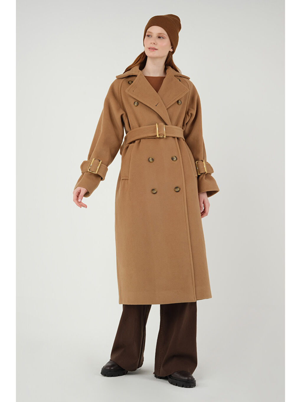 Kahverengi Uzun Kruvaze Kaban Camel-4