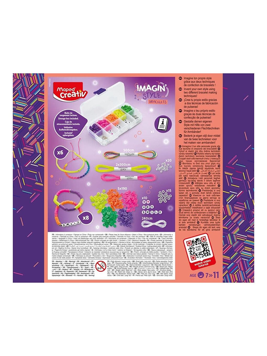 Maped Creativ İmagin Style Bileklik Takı Yapmak İçin Rehberli Set - Boncuklu 14 Dokuma Bileklik - 6