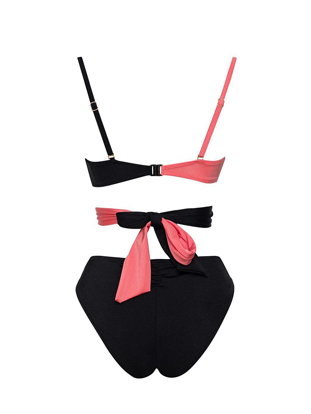 SAILOR moda Siyah Çift Renk Straplez Bikini Takım - 1