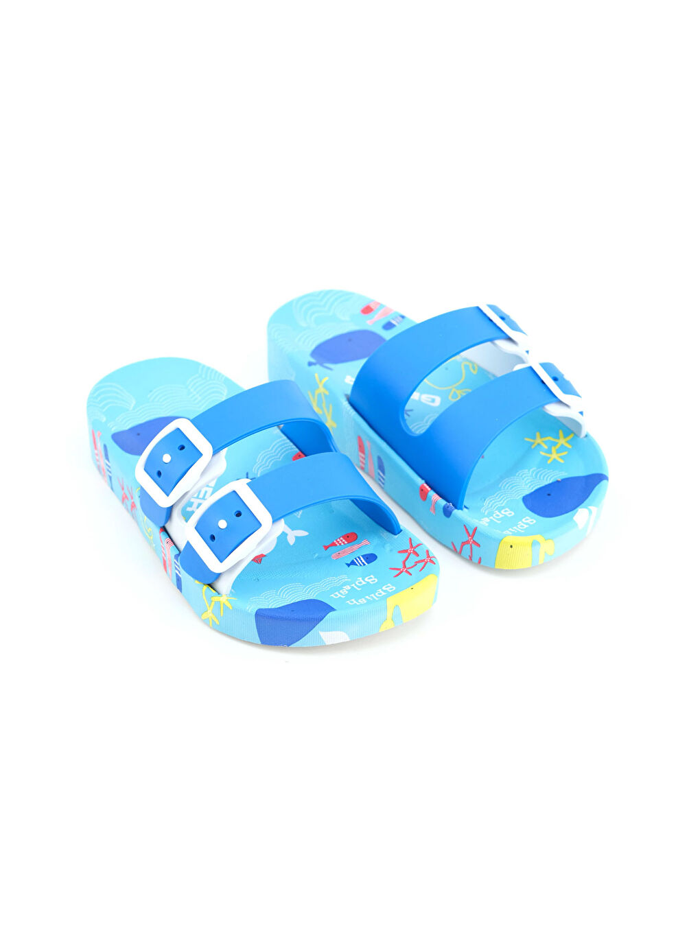 Mavi Yazlık Kaydırmaz Taban Erkek Çocuk Terlik
