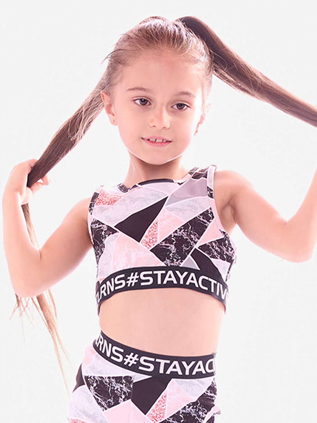 Gri Grafix Crop Atlet