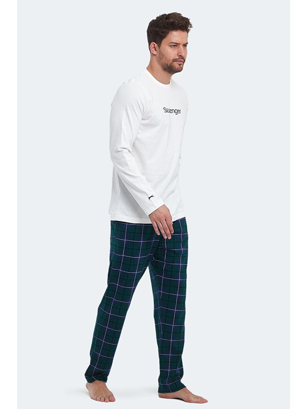 SLAZENGER Beyaz PATRICK IN Erkek Pijama Takım Beyaz - 2