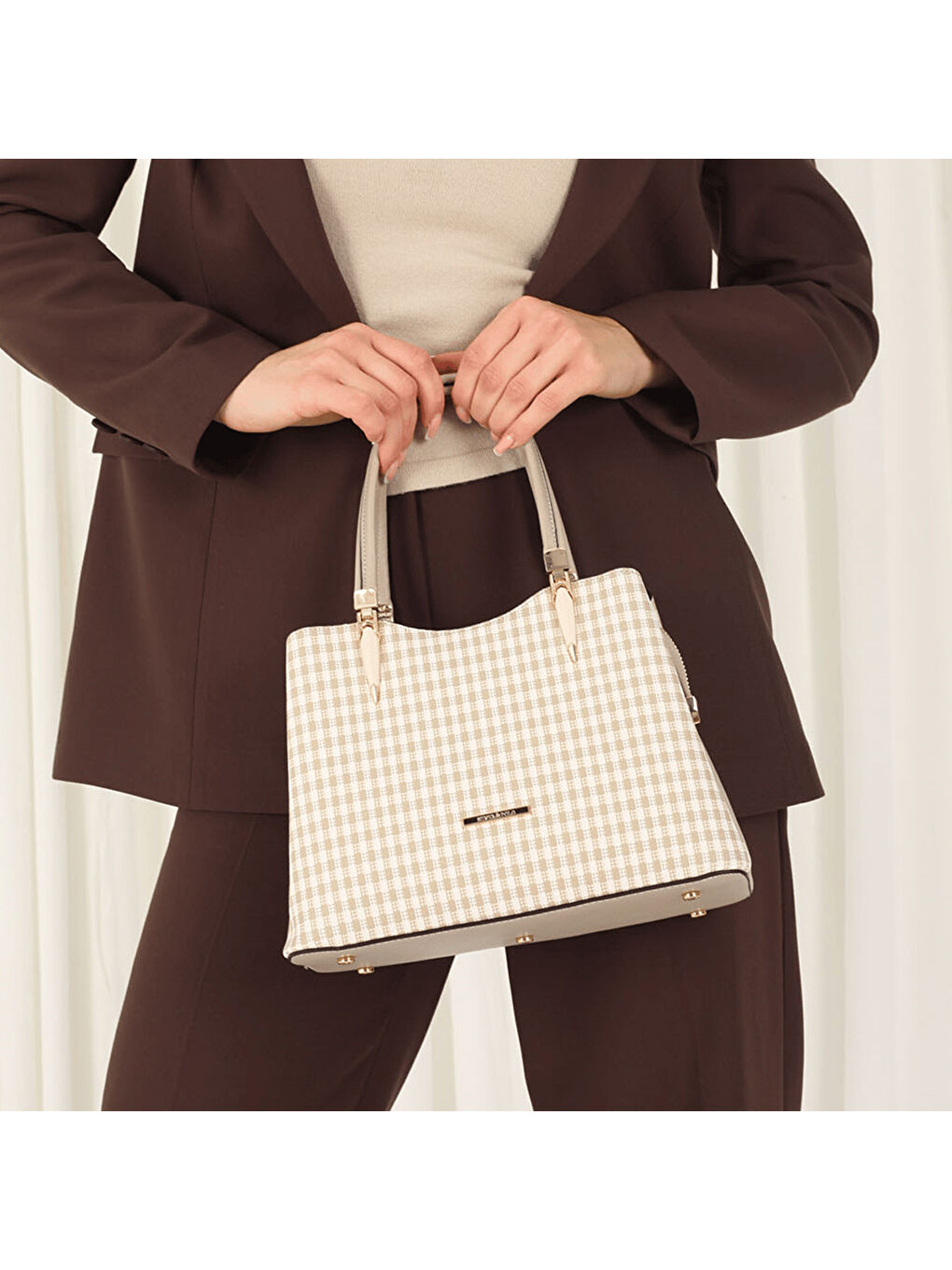 Kadın SP1205-M191 SILVER POLO Kol Çantası Kum Beji-Kum-5