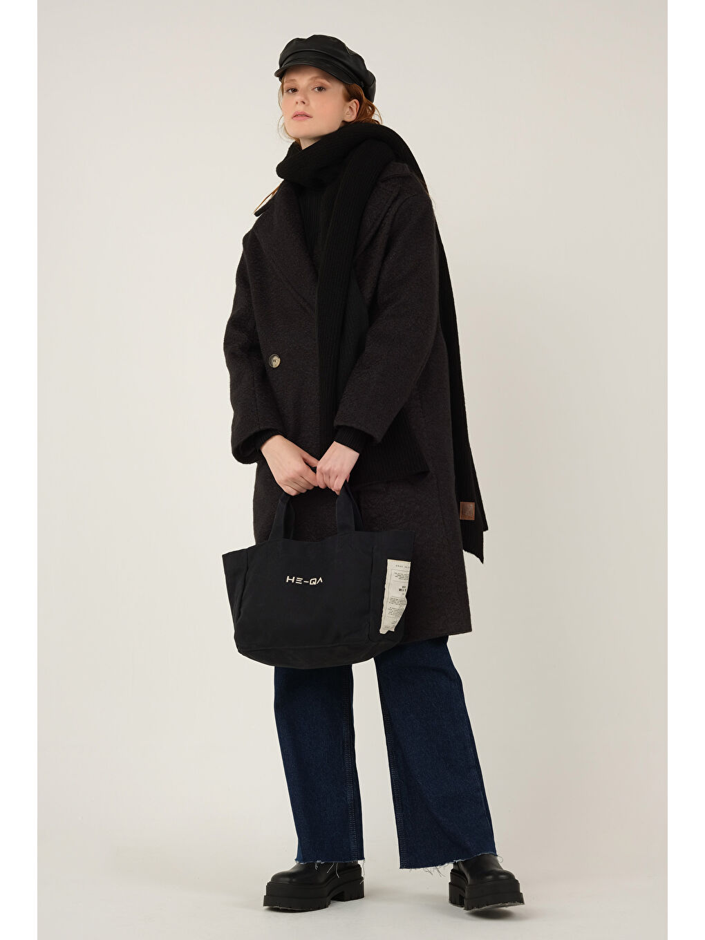 İki Düğmeli Kaban Siyah-1