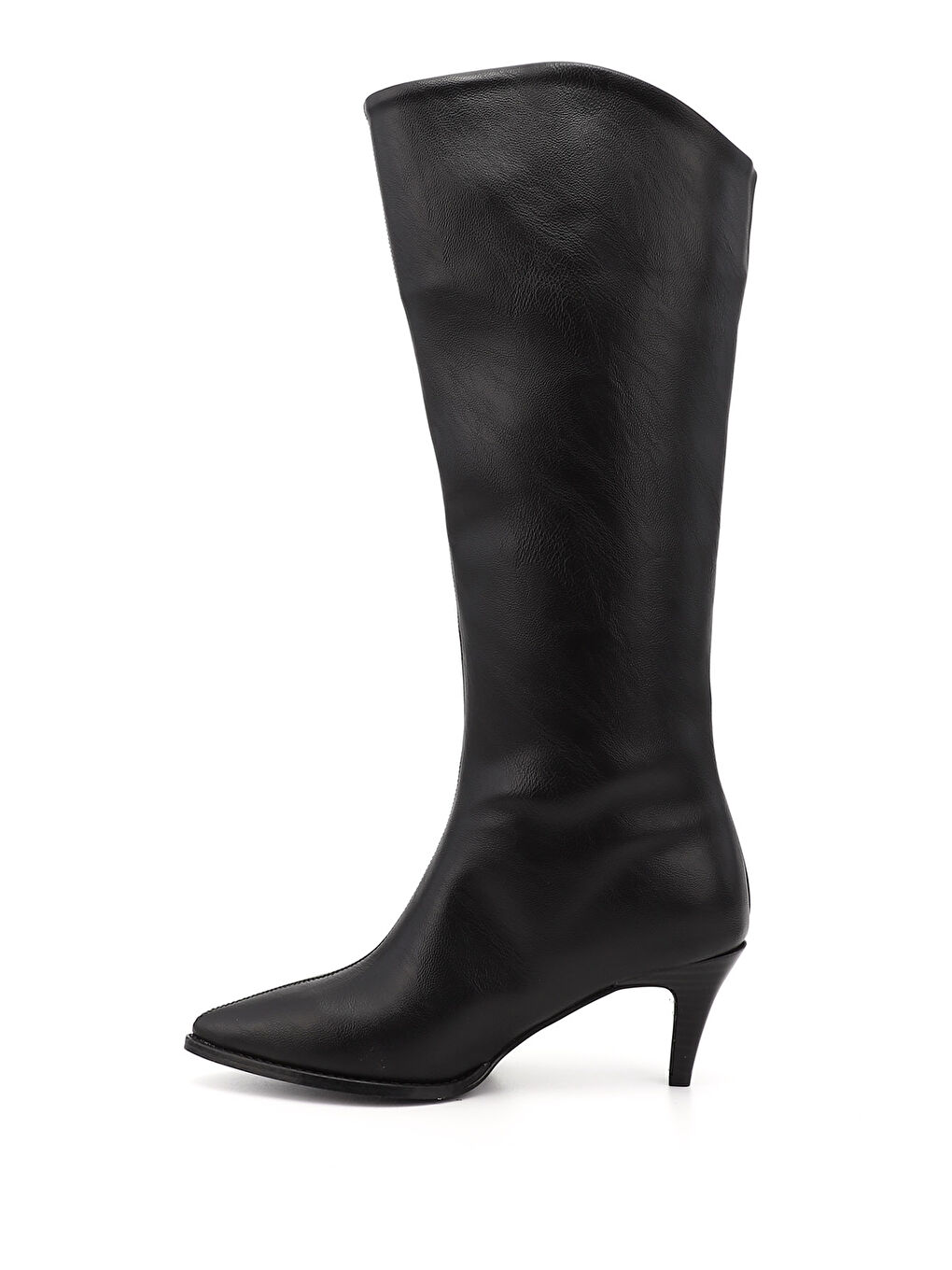 Mor Kadın ZÜMRÜT-SİYAH Sivri Burun İnce Topuklu Çizme-2