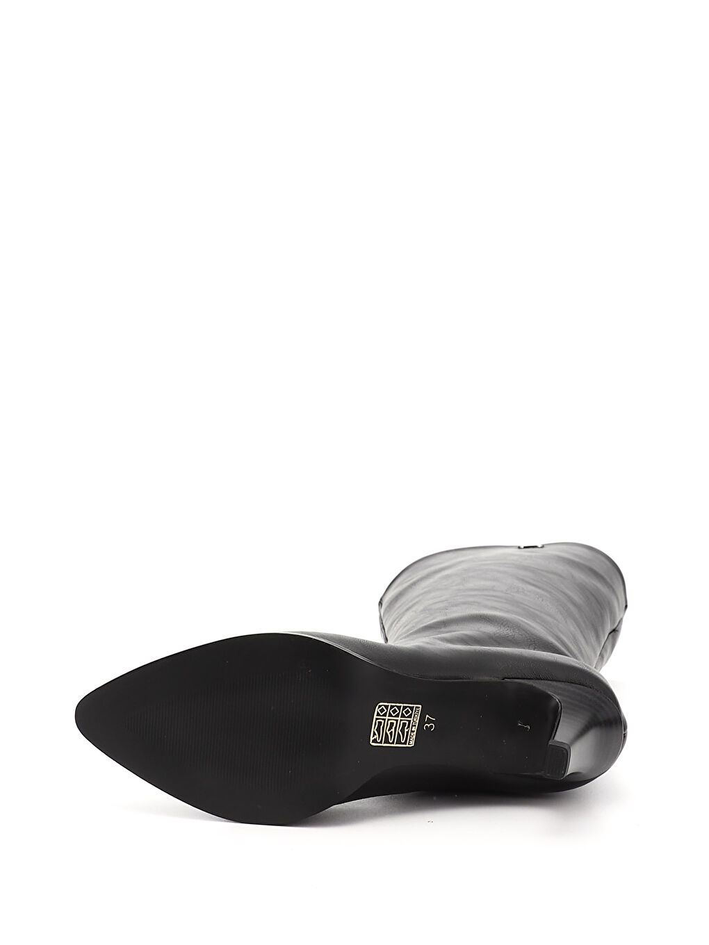 Mor Kadın ZÜMRÜT-SİYAH Sivri Burun İnce Topuklu Çizme-3