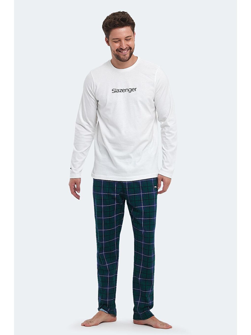 SLAZENGER Beyaz PATRICK IN Erkek Pijama Takım Beyaz - 4