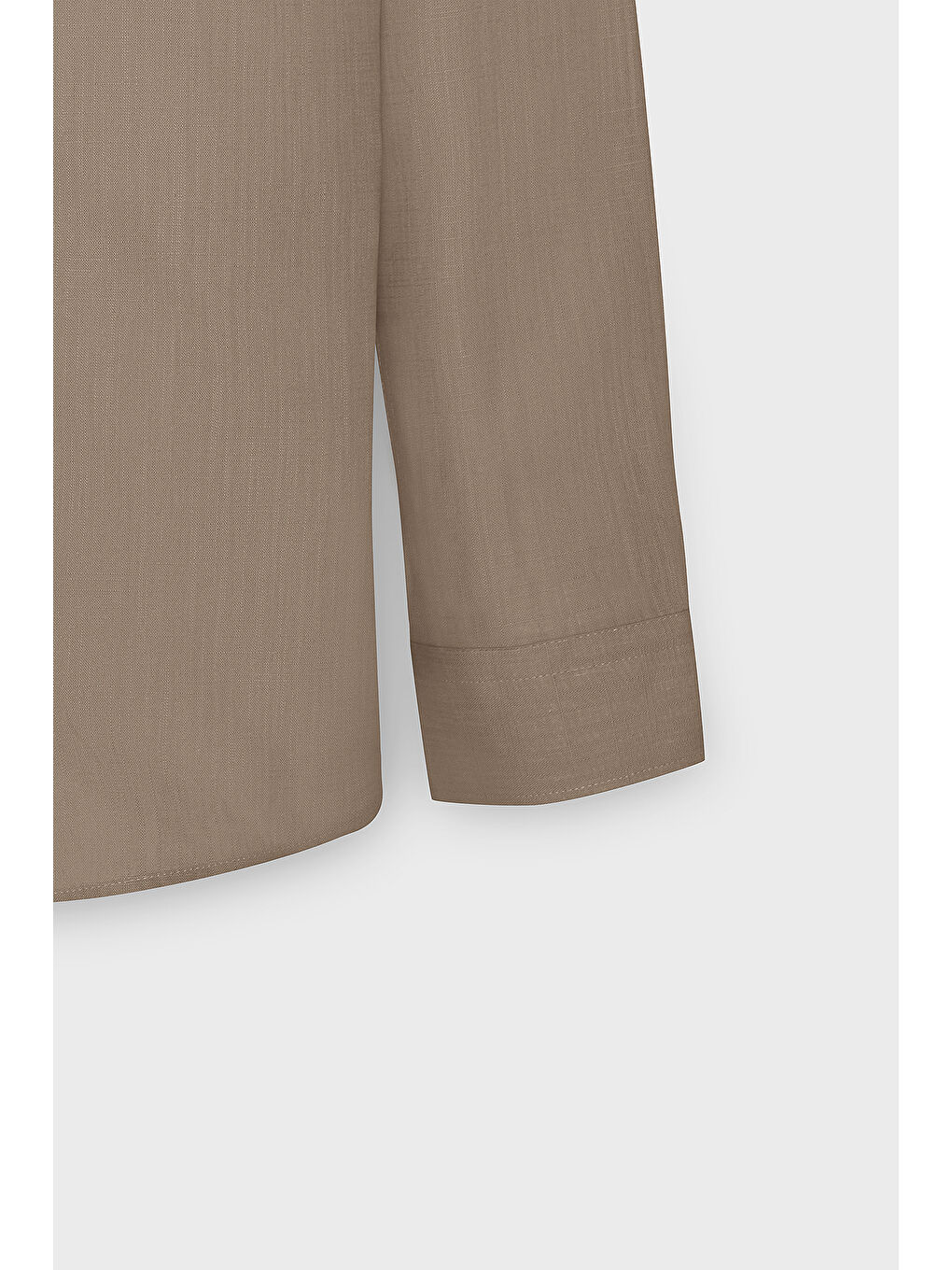 Bej Erkek Vizon %100 Pamuk Oxford Slim Fit Dar Kesim Düğmeli Yaka Flamlı Gömlek-6