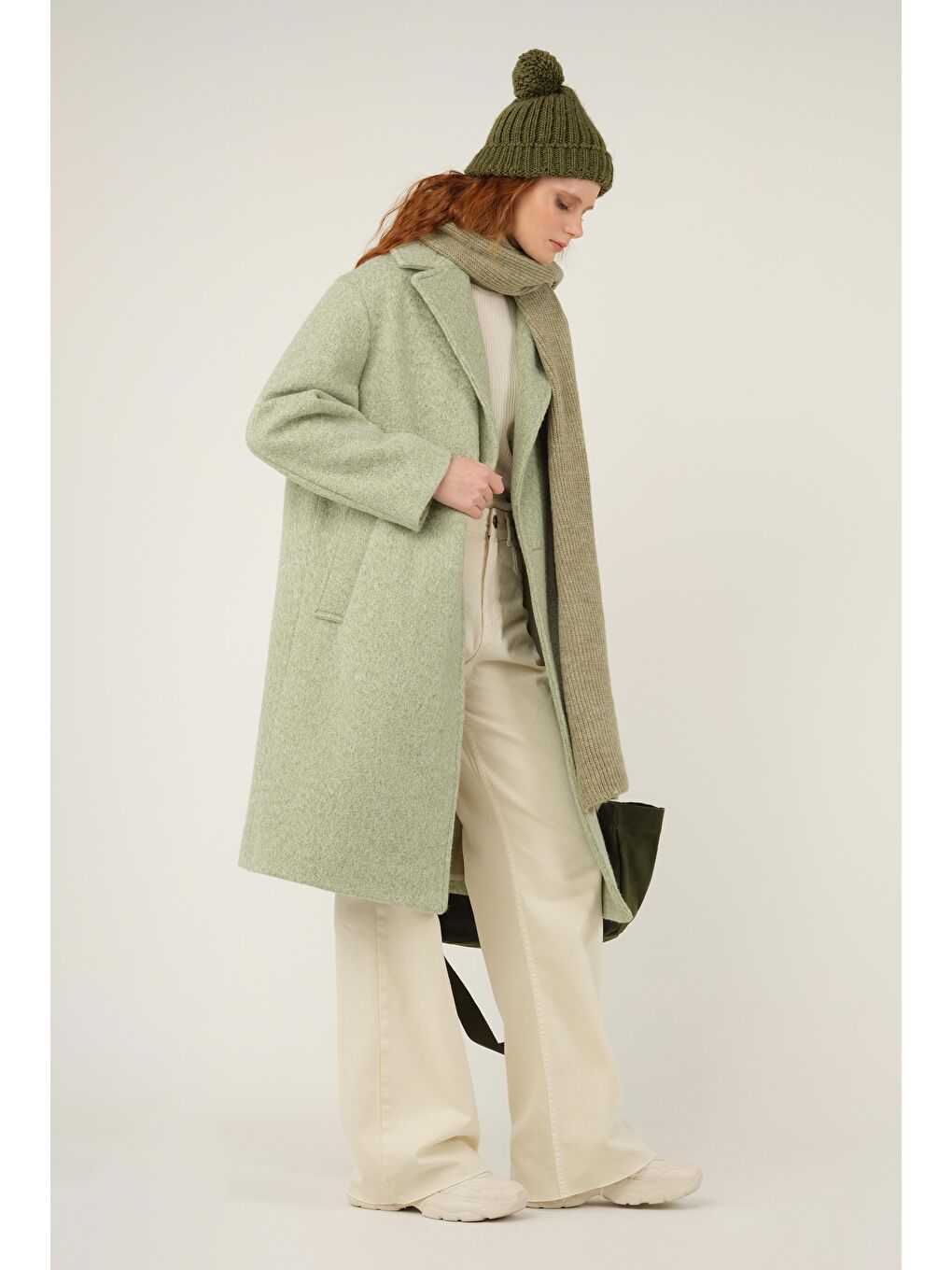 İki Düğmeli Kaban Yeşil-2