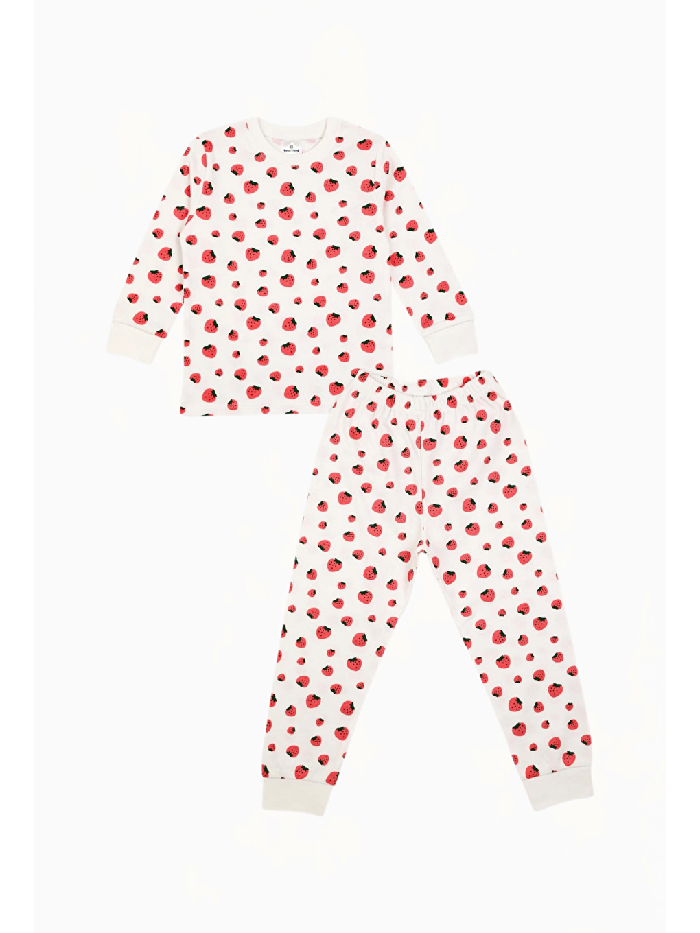 Lila Bisiklet Yaka Uzun Kollu Kız Bebek Pijama Takımı-3