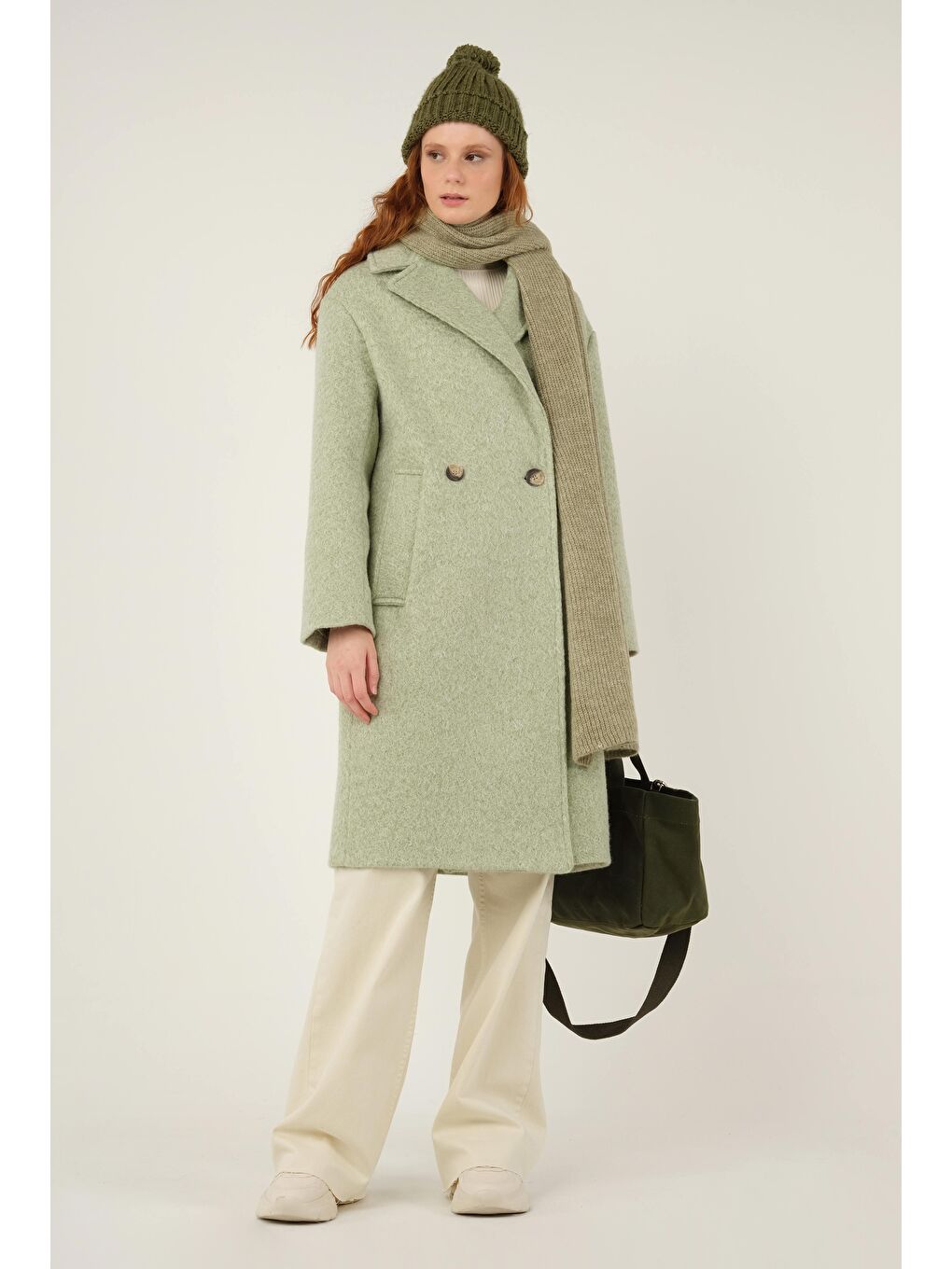 İki Düğmeli Kaban Yeşil-3