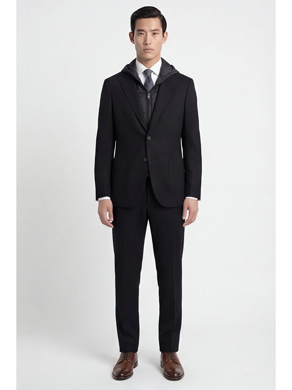 Siyah Hoodie Suit-1