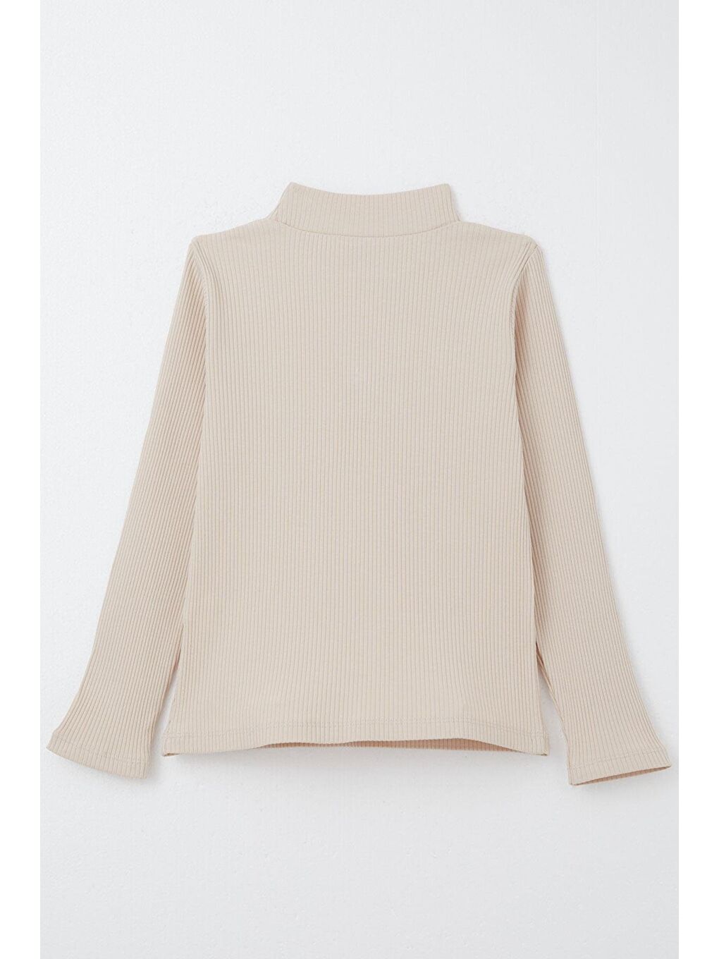 Kız Çocuk Uzun Kollu Tişört Tül Fiyonk Armalı Bej (14 Yaş)-1