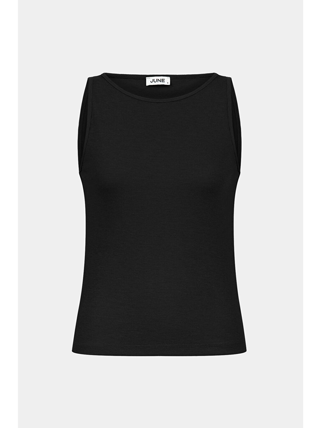 Siyah Kadın Kare Yaka Ince Askılı Bluz