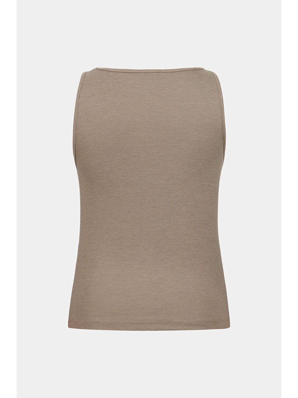 Bej Kadın Kare Yaka Ince Askılı Bluz-1