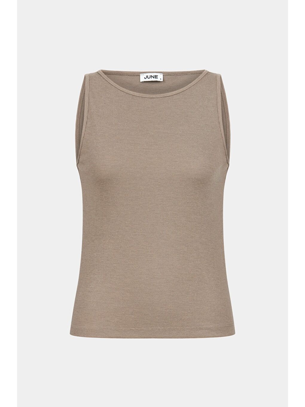 Bej Kadın Kare Yaka Ince Askılı Bluz