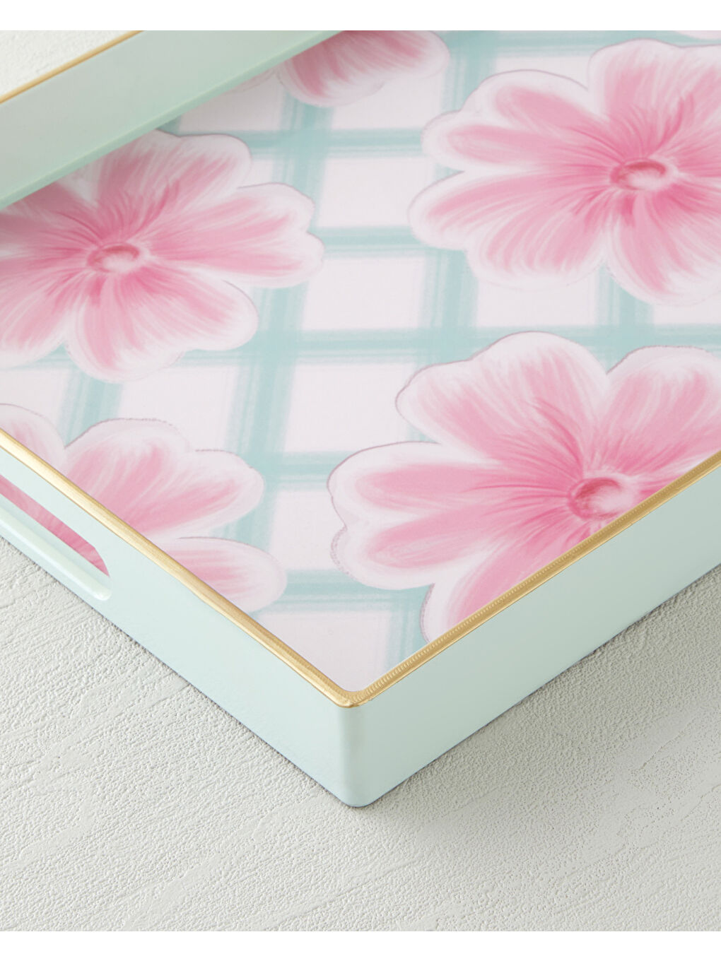 Renksiz Bright Floral PP Tepsi 40x26 cm Renkli-2