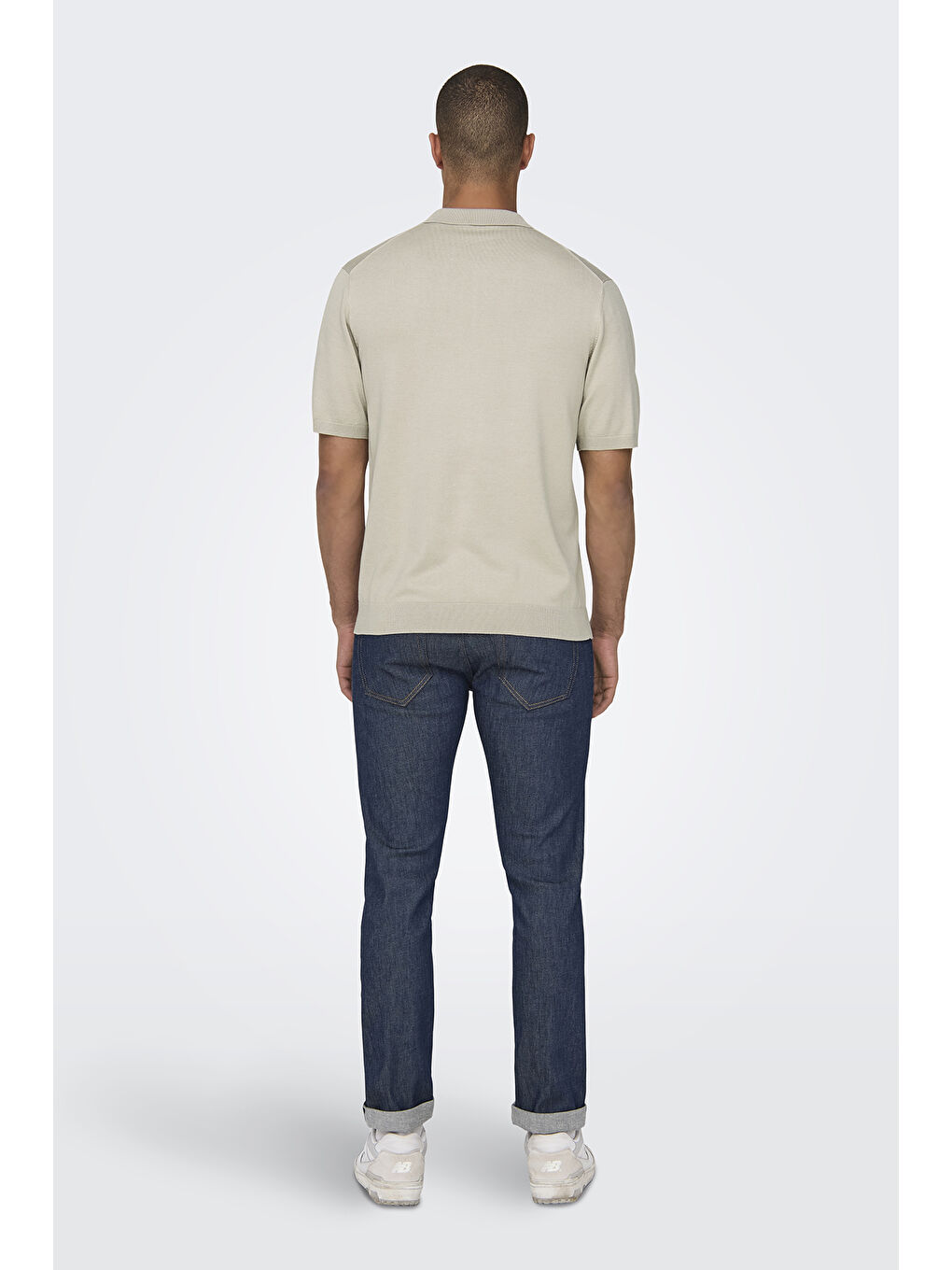 Bej Onswyler Regular Fit Yarım Fermuarlı Polo Yaka Tişört 22028606-3