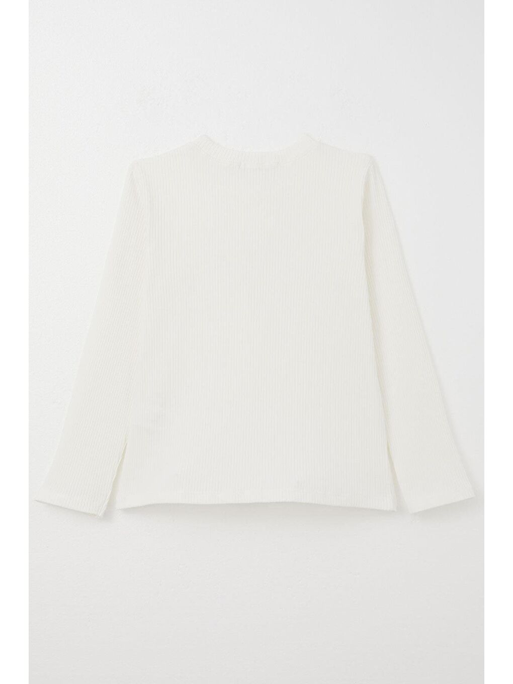 Kız Çocuk Uzun Kollu Tişört Tül Fiyonk Armalı Pullu Ekru (9-14 Yaş)-1