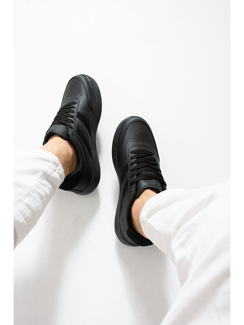 Siyah Erkek Günlük Sneaker Ayakkabı-1