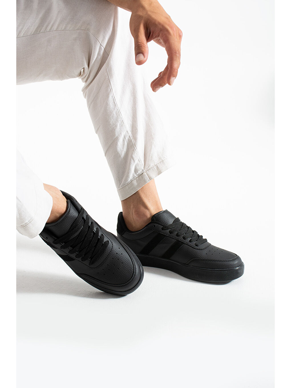 Siyah Erkek Günlük Sneaker Ayakkabı-2