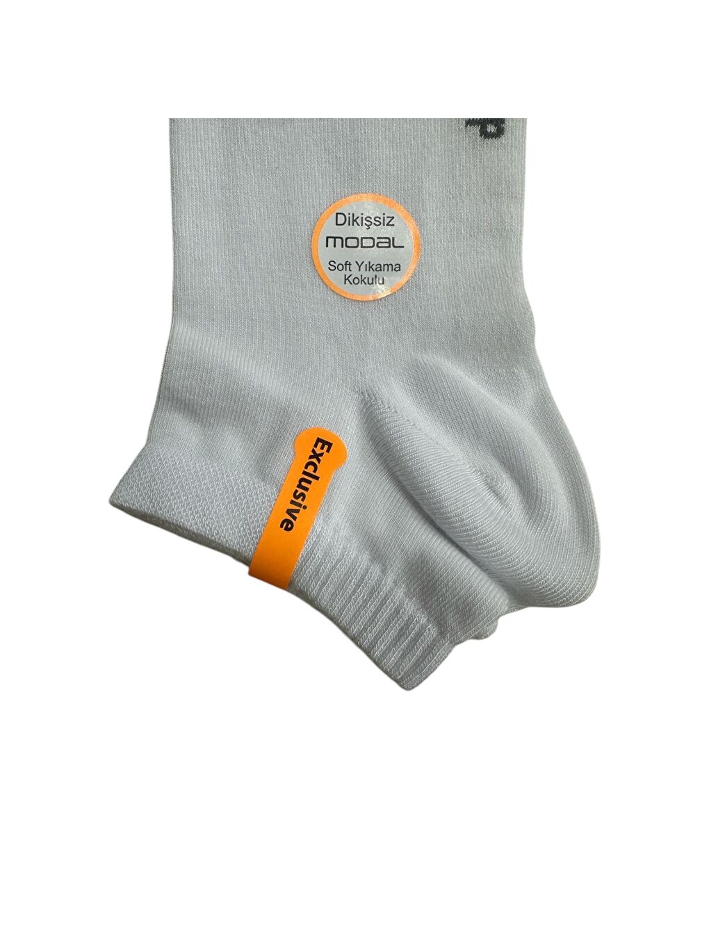 Erkek Modal Beyaz Patik Çorap 6'lı-2