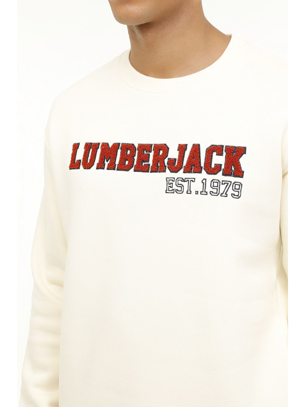 Lumberjack Bej ML UNEG 16TY-505 3PR Ekru Erkek Sweatshirt