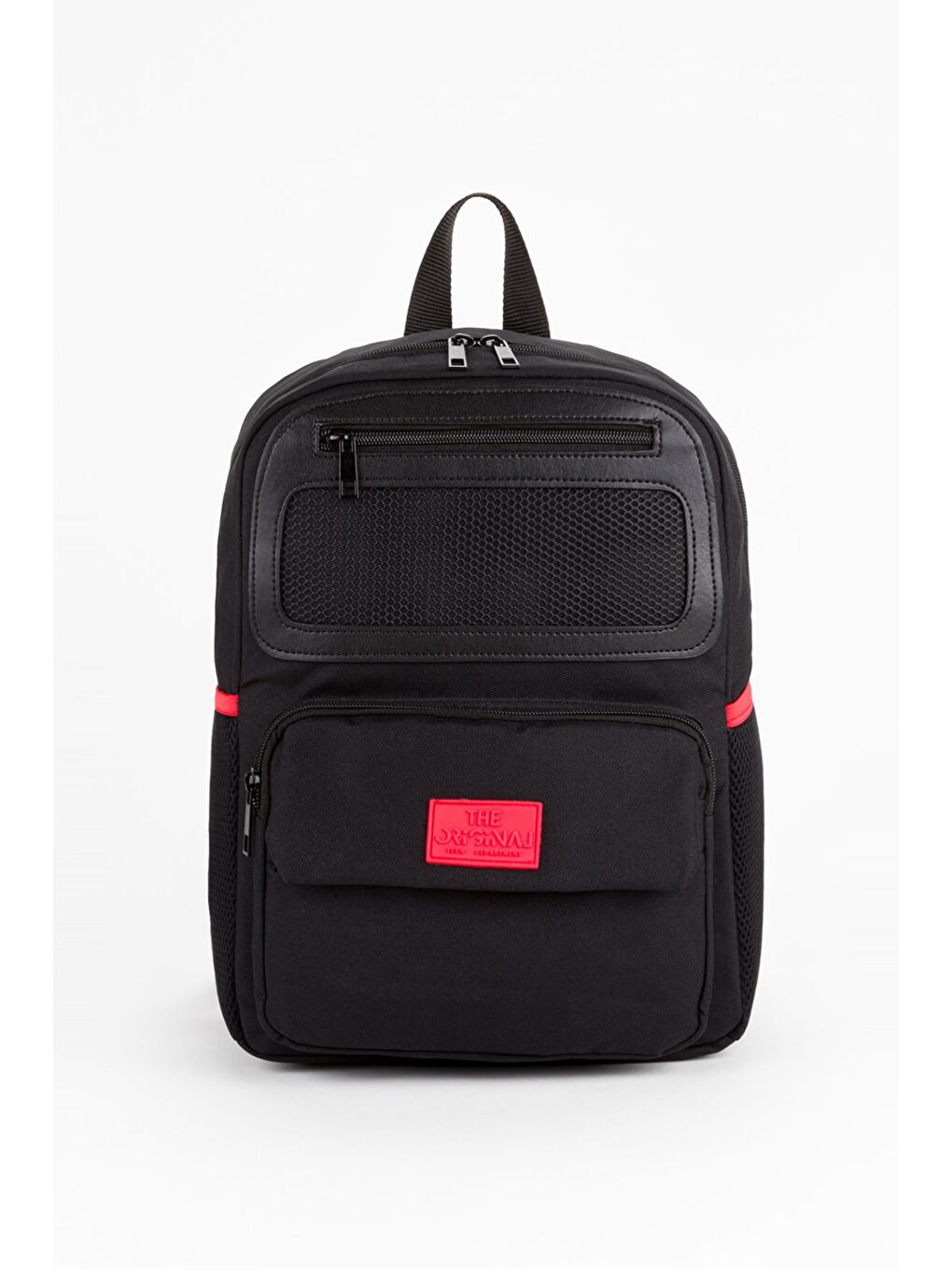 Siyah Unisex Çok Gözlü Orta Boy Spor Sırt Çantası-1