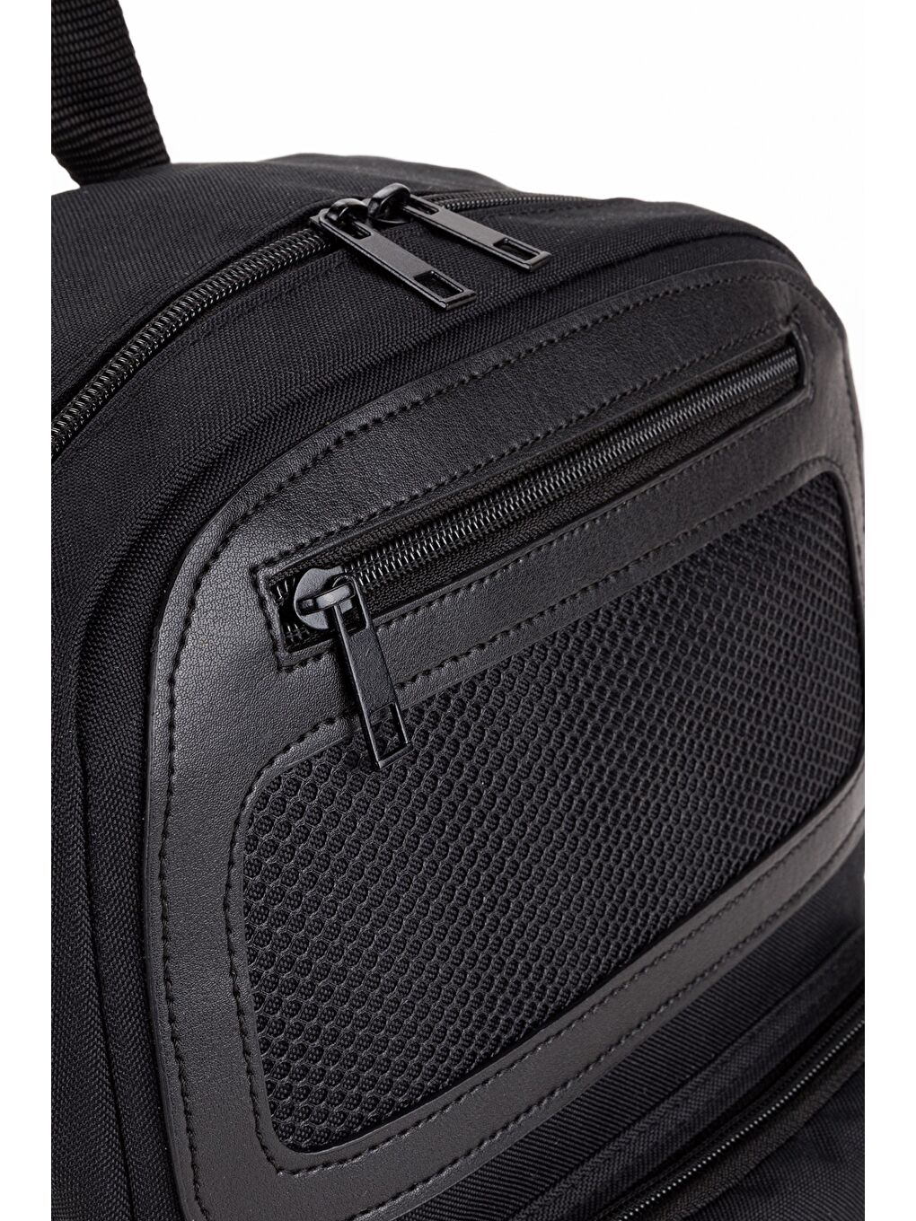 Siyah Unisex Çok Gözlü Orta Boy Spor Sırt Çantası-2