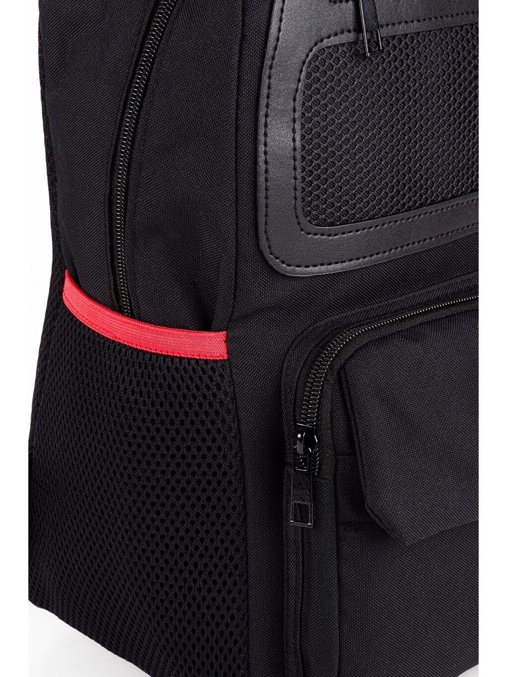 Siyah Unisex Çok Gözlü Orta Boy Spor Sırt Çantası-3