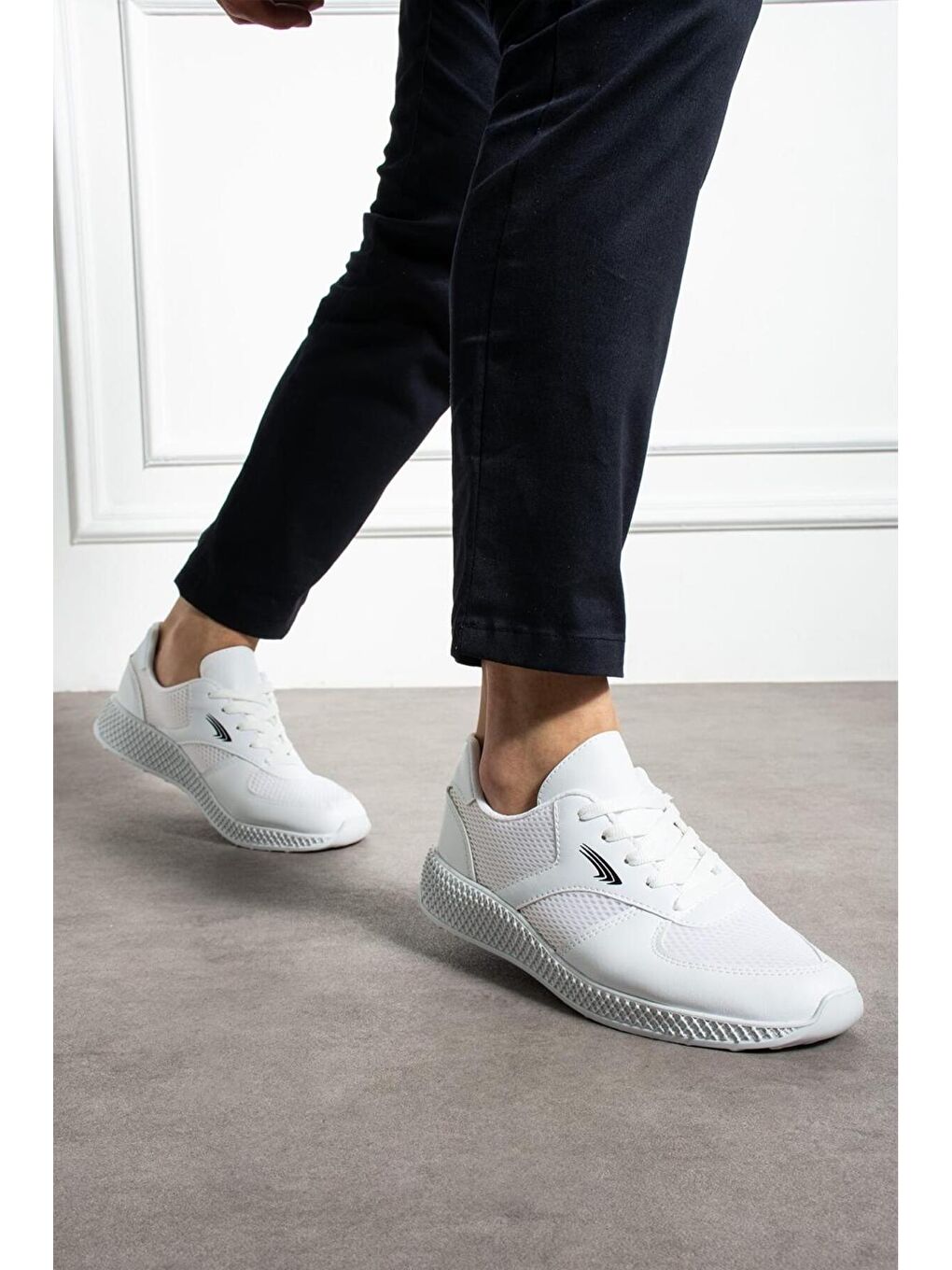 Beyaz Sneaker Fileli Günlük Rahat Ayakkabı